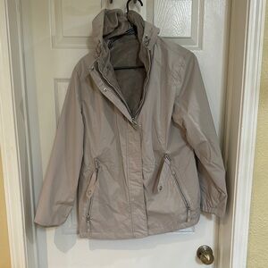 Women's Medium FREE COUNTRY Beige Reversible Hooded Jacket